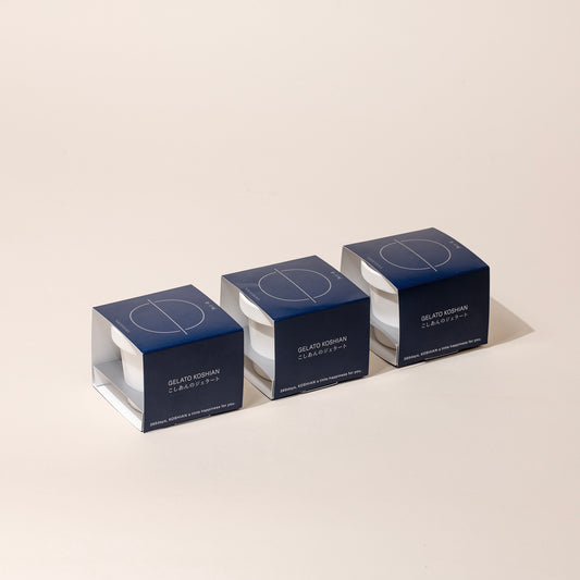 こしあんのジェラート3個(ギフトパッケージ)【冷凍配送】